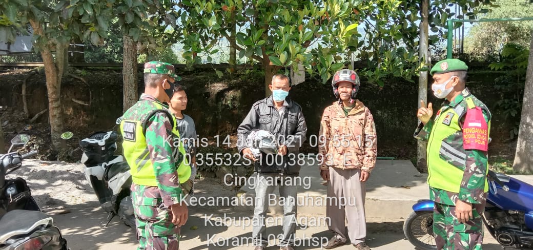 Babinsa Terus Himbau Warga Untuk Patuhi Protokol Kesehatan