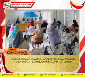 BABINSA KORAMIL 10/MATUR HADIRI RAT TAHUNAN 2025 DAN PERENCANAAN PEMBANGUNAN KDKMP DI PANTA PAUH