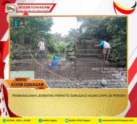 PEMBANGUNAN JEMBATAN PERINTIS GARUDA DI AGAM CAPAI 29 PERSEN
