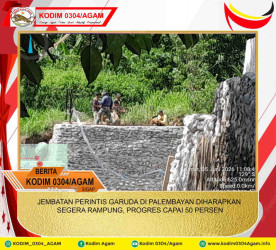 JEMBATAN PERINTIS GARUDA DI PALEMBAYAN DIHARAPKAN SEGERA RAMPUNG, PROGRES CAPAI 50 PERSEN