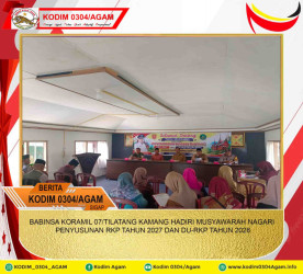 BABINSA KORAMIL 07/TILATANG KAMANG HADIRI MUSYAWARAH NAGARI PENYUSUNAN RKP TAHUN 2027 DAN DU-RKP TAHUN 2028